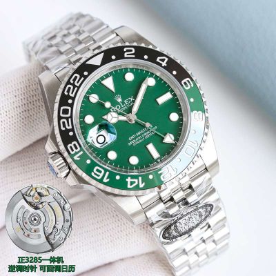 N Factory Rolex GMT-Master II Replica with 904L Stainless Steel 3285 Movement 904L Steel Black/Green Face Watch